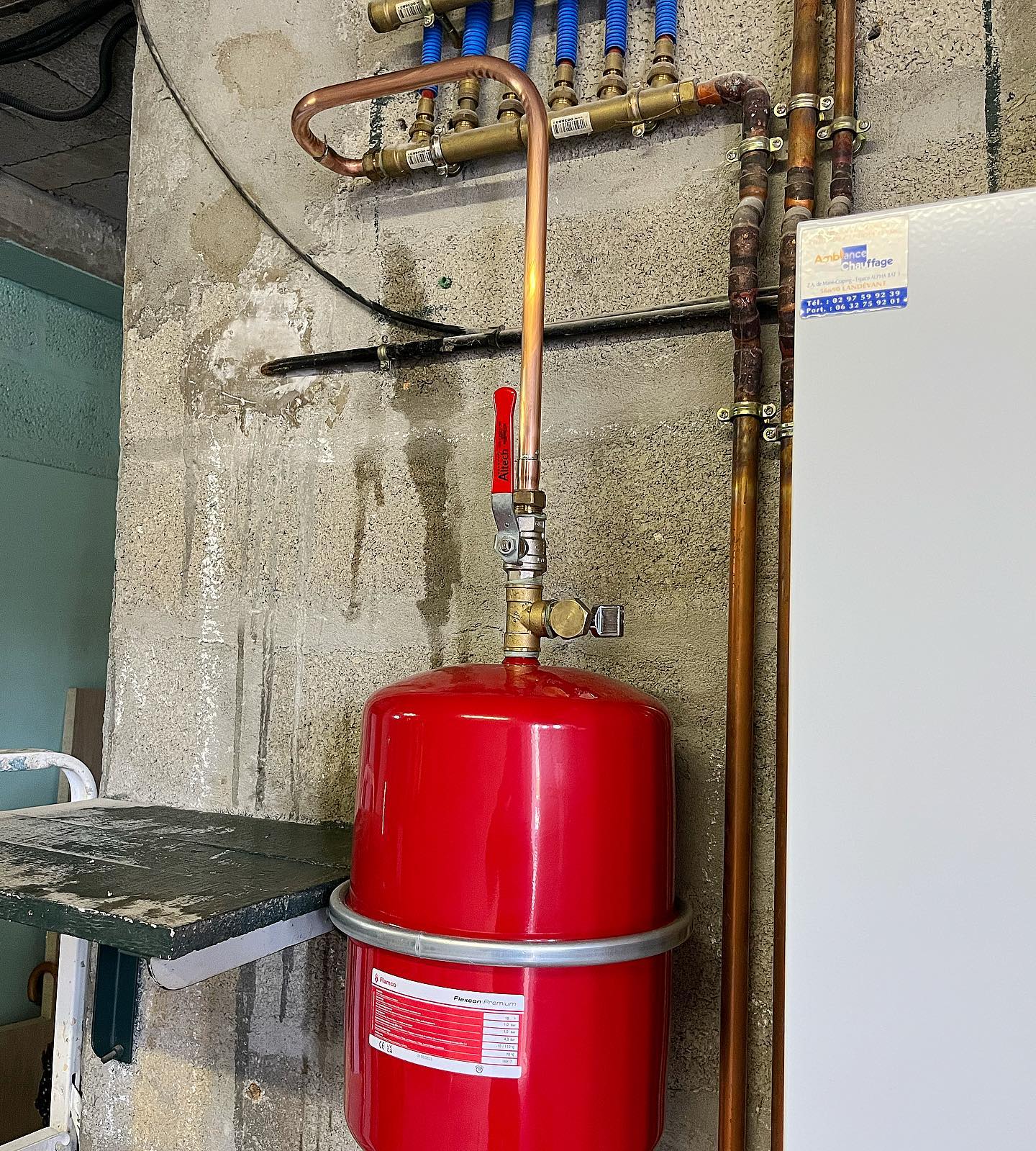 Vase d'expansion sur une installation de chauffage