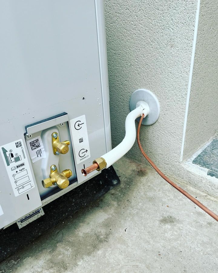 Pompe à chaleur vue de l'extérieur
