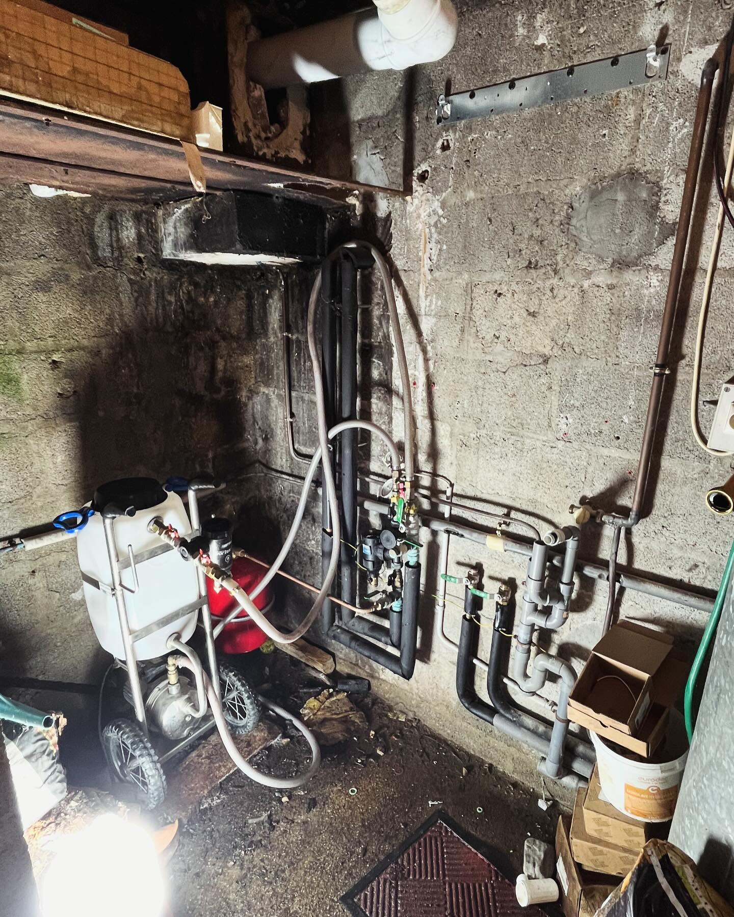 Emplacement de ma chaudière sur le mur vide